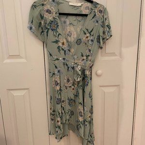 ASTR Floral Wrap Dress Sz XS